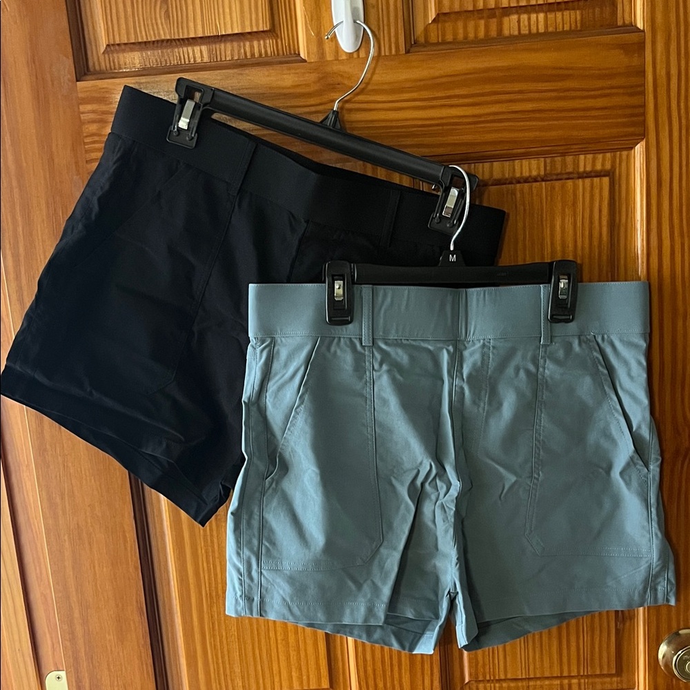 Source Unknown Black and Gray/ Blue Women's Cargo Shorts